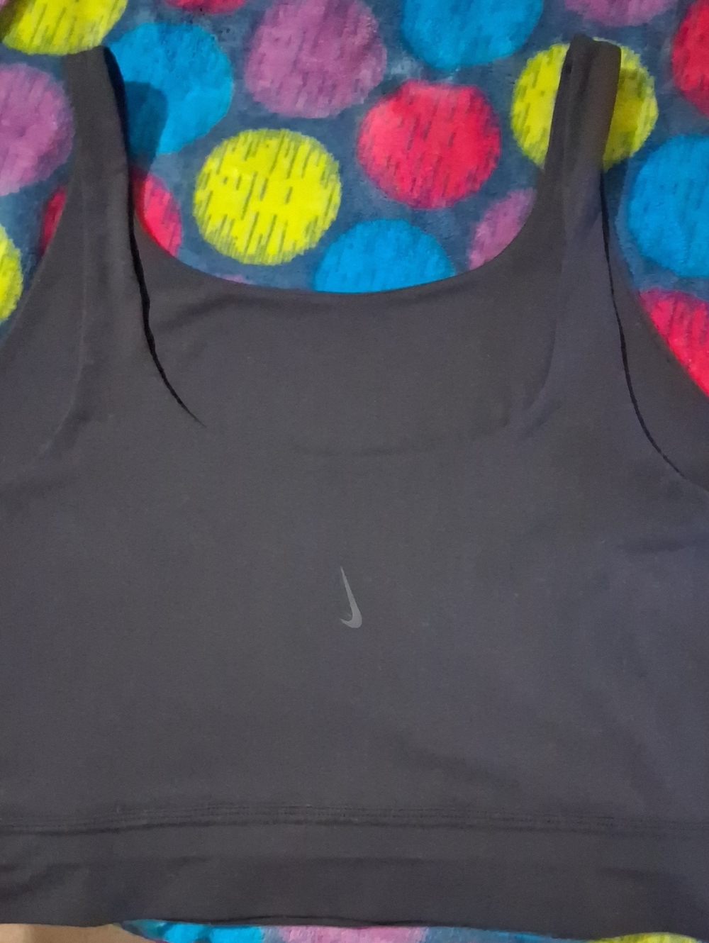 Nike Black Athletic Tank with Subtle Gray Swoosh